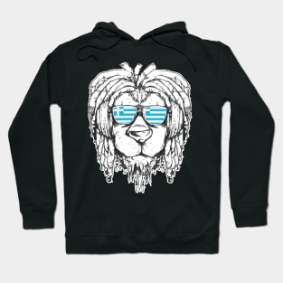 Rasta Reggae Lion Greek Gift Rastafari Hoodie